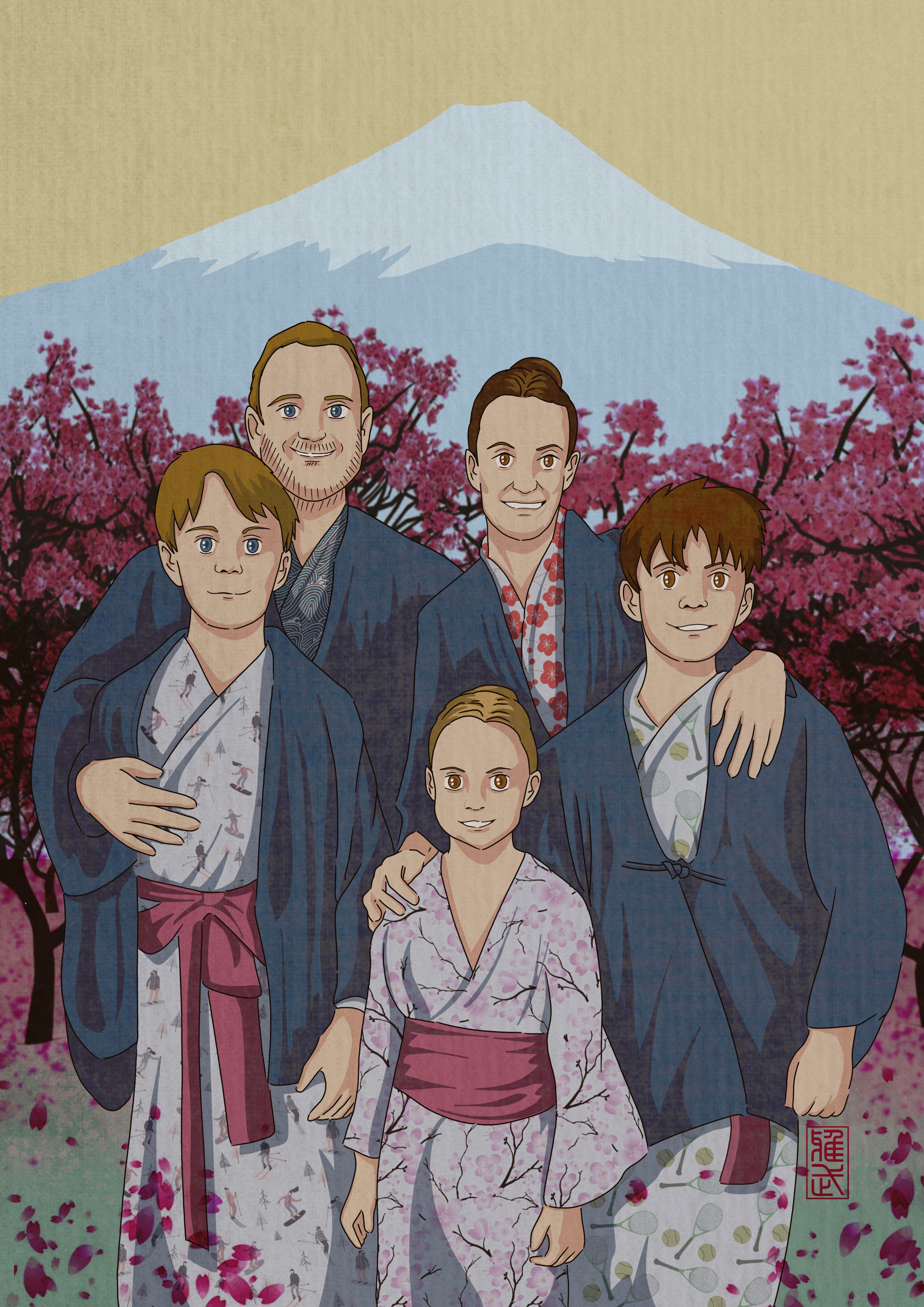 Digital Artwork - Anime Family